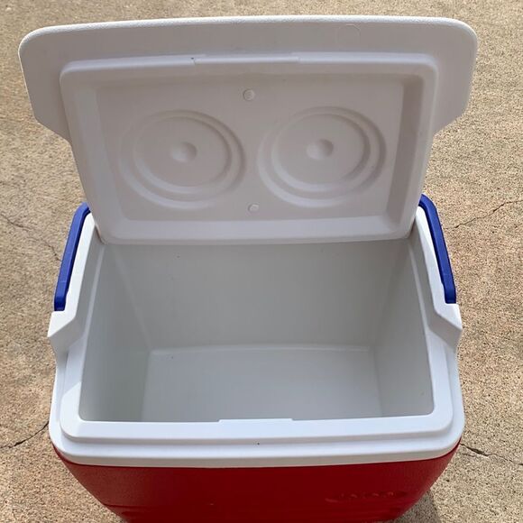 Igloo vintage 6 Pack Cooler Retro Lunchbox Red White - Picture 3 of 7